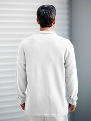 Umbrella White Full Sleeve Polo T-Shirt