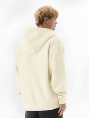Monochrome Cream Half White Cozy Cut Hoodie Full Sleeve Sweatshirt