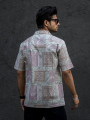 Paisley Hunter Green Half Sleeve Shirt