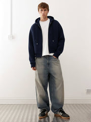 Dual Zip Navy Sweatshirt