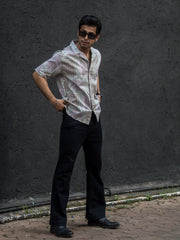 Paisley Hunter Green Half Sleeve Shirt