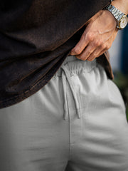 Baggy Fit Silver Grey Taped Pant