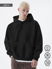 Cozy Cut Pull Over Black Full Sleeve Sweatshirt