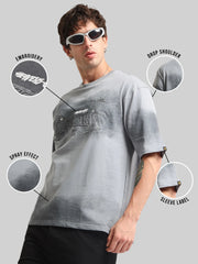 Newyork Patch Grey Half Sleeve T-Shirt