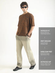 Future Change Brown Half Sleeev T-Shirt
