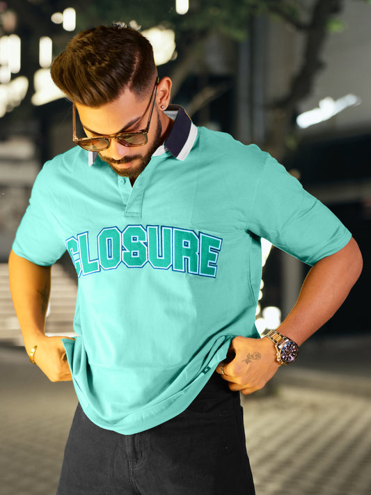 Closure Berly Green Half Sleeve Polo Tshirt