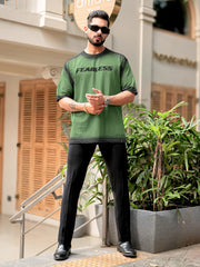 Fearless Green Half Sleeve T-Shirt