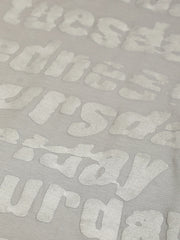 Washed Days Print Grey Half Sleeve T-Shirt