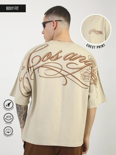 Biscuit Los Angles Half Sleeve Boxy T-Shirt