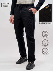 Cut & Sew Black Trouser