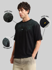 Brooklyn Embroidery Black Half Sleeve T-Shirt