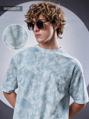 Burnout Blue Half Sleeve T-Shirt