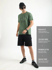 Earth Day Hunter Green Half Sleeve T-Shirt
