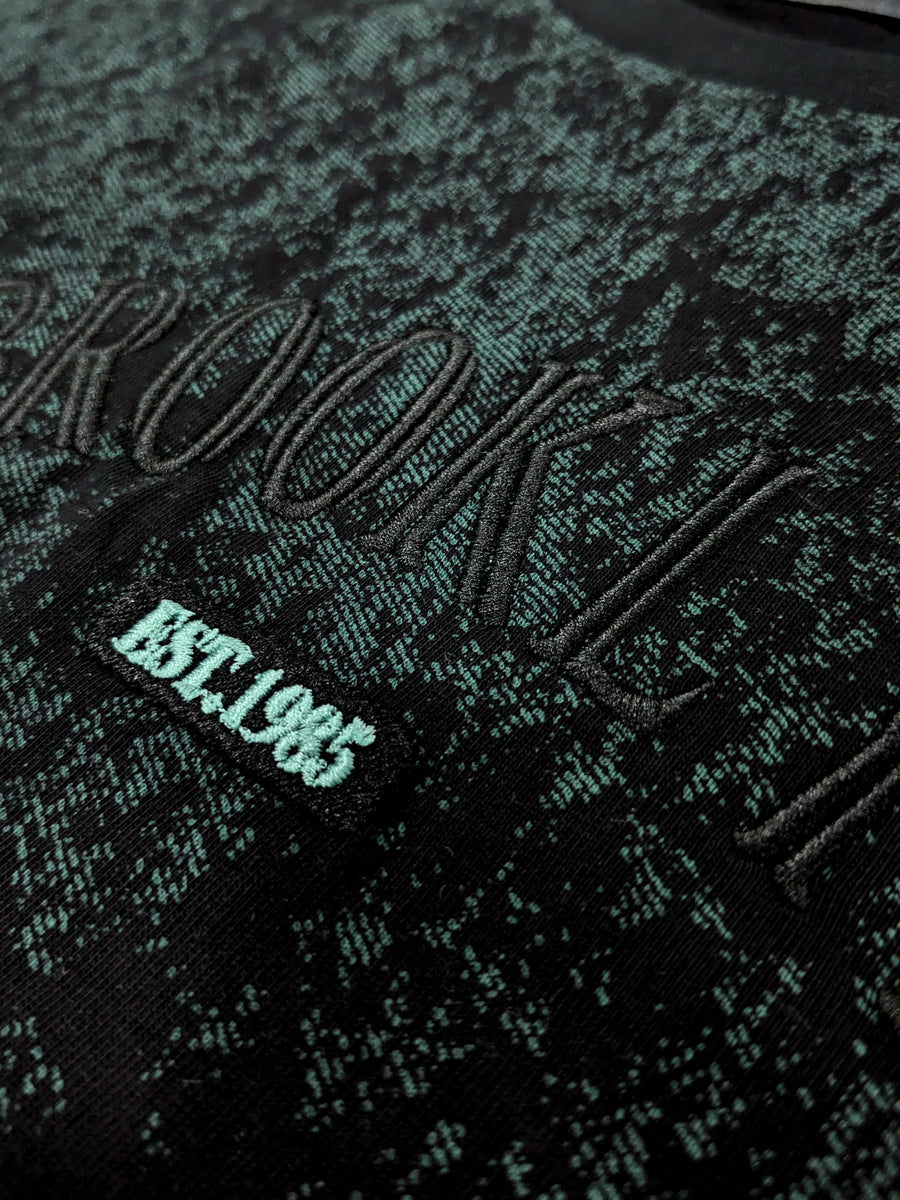 Brooklyn Embroidery Black Half Sleeve T-Shirt