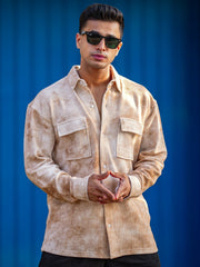 Cord Spray Brown Full Sleeve Shirt