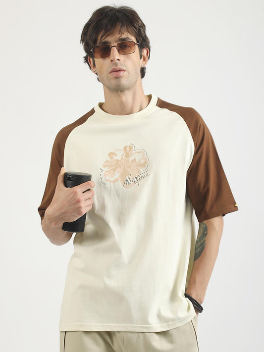 Cultural Cream Half Sleeve T-Shirt