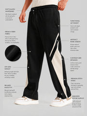 Razorline Black Baggy Fit Trackpant