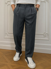 Korean Dark Grey Elastic Trouser