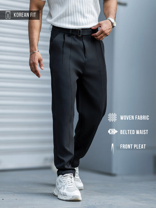 Korean Black Belted Trouser