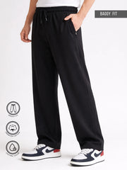 Canvas Baggy Fit Black Track Pant