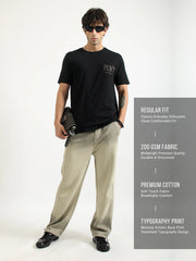 Peace Black Half Sleeve T-Shirt