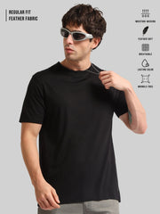 Basic Solid Black Half Sleeve T-Shirt