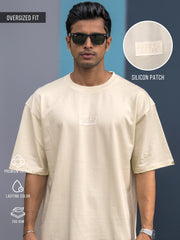 Dare to Adapt Cream Oversized Tee – Silicon Patch Edition
