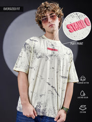 Stand Out Cream Half Sleeve T-Shirt