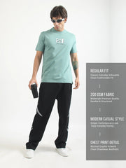 Cans Berly Green Half Sleeve T-Shirt