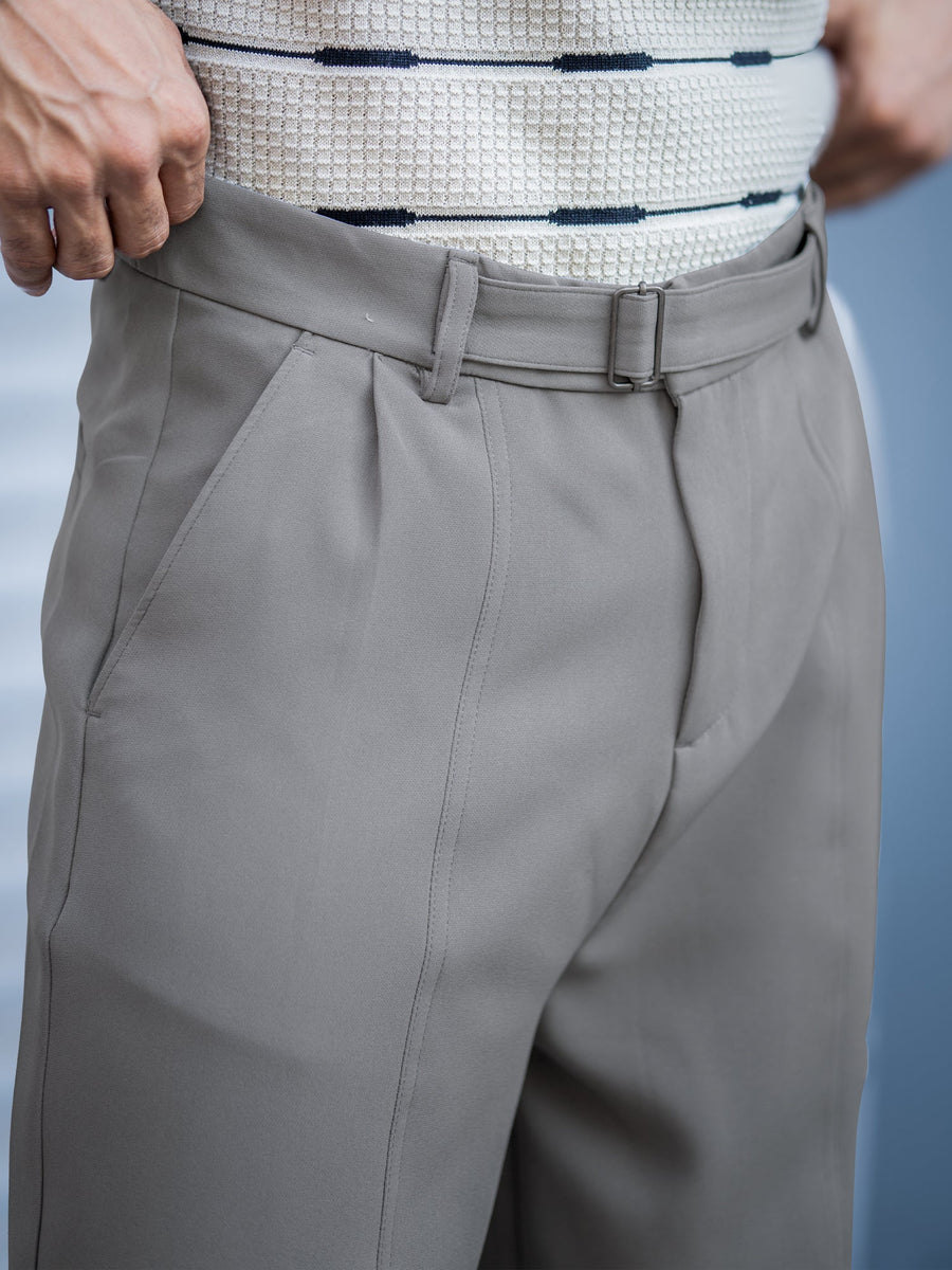 Korean Mist Green Belted Trouser