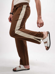 Bootcut Zipper Brown Trackpant