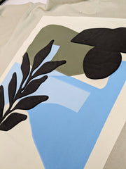 Abstract Beige Full Sleeve Sweatshirt