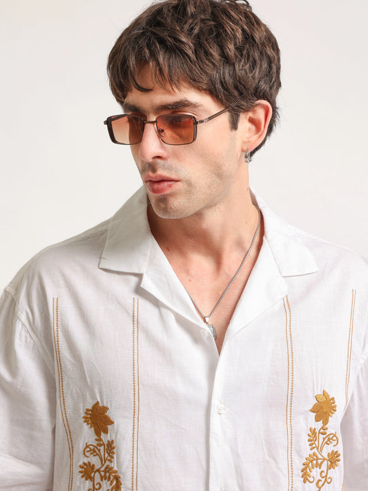 Embroidery White Shirt