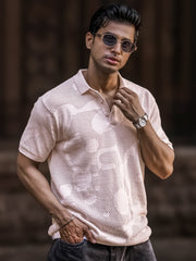 Whirlbird Light Pink Half Sleeve Polo T-Shirt