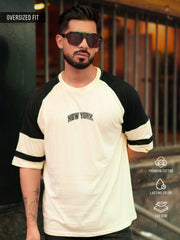 NewYork Cream Half Sleeve T-Shirt