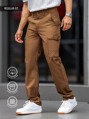 Submarine Buckle Pocket Khaki Cargo Pant