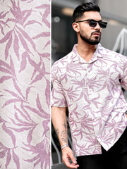Quad Leaf Lavender Half Sleeve Shirt