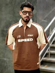 Speed Brown Polo Half Sleeve T-Shirt