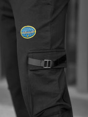Black Buckle Up Baggy fit Cargo Pant