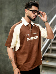 Speed Brown Polo Half Sleeve T-Shirt