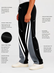 Crosscut Black Baggy Trackpant