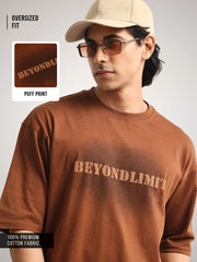 Beyond Limit Brown Half Sleeve T-Shirt