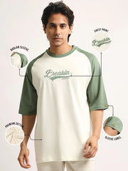 Breakin Cream, Hunter Green Half Sleeve T-Shirt