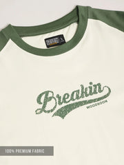 Breakin Cream, Hunter Green Half Sleeve T-Shirt