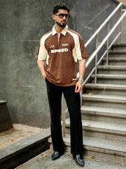 Speed Brown Polo Half Sleeve T-Shirt