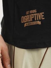 Superior Black, Brown Half Sleeve T-Shirt
