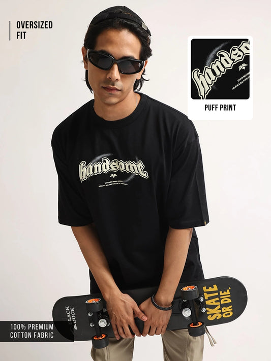 Handsome Black Half Sleeve T-Shirt