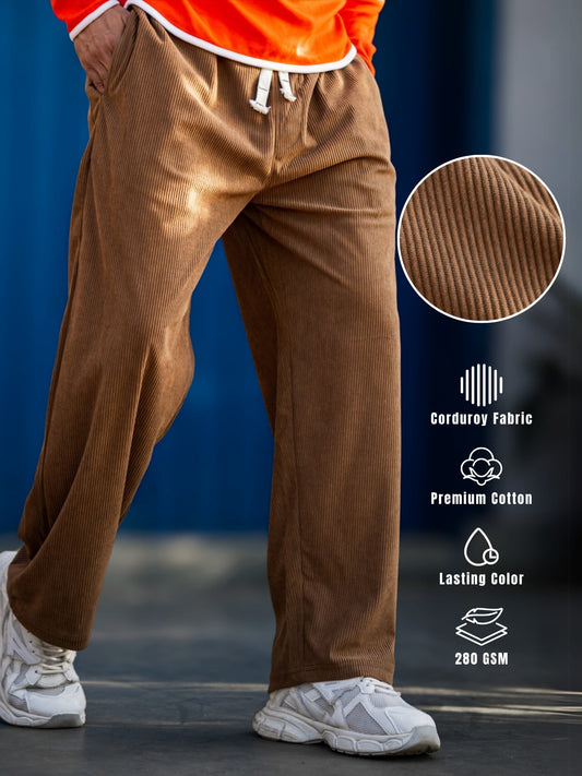 Baggy Fit Brown Corduroy Pant