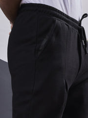 Invert Pleat Black Trackpant