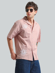 Embroidery Pink Shirt